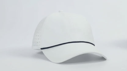 5 Panel Rope Cap - White