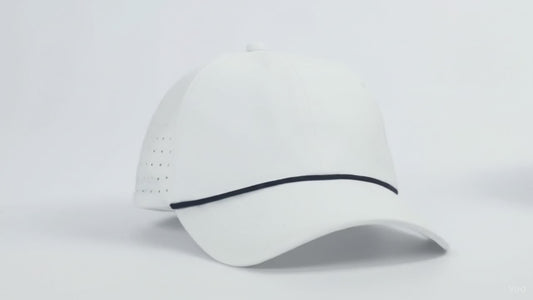 5 Panel Rope Cap - White